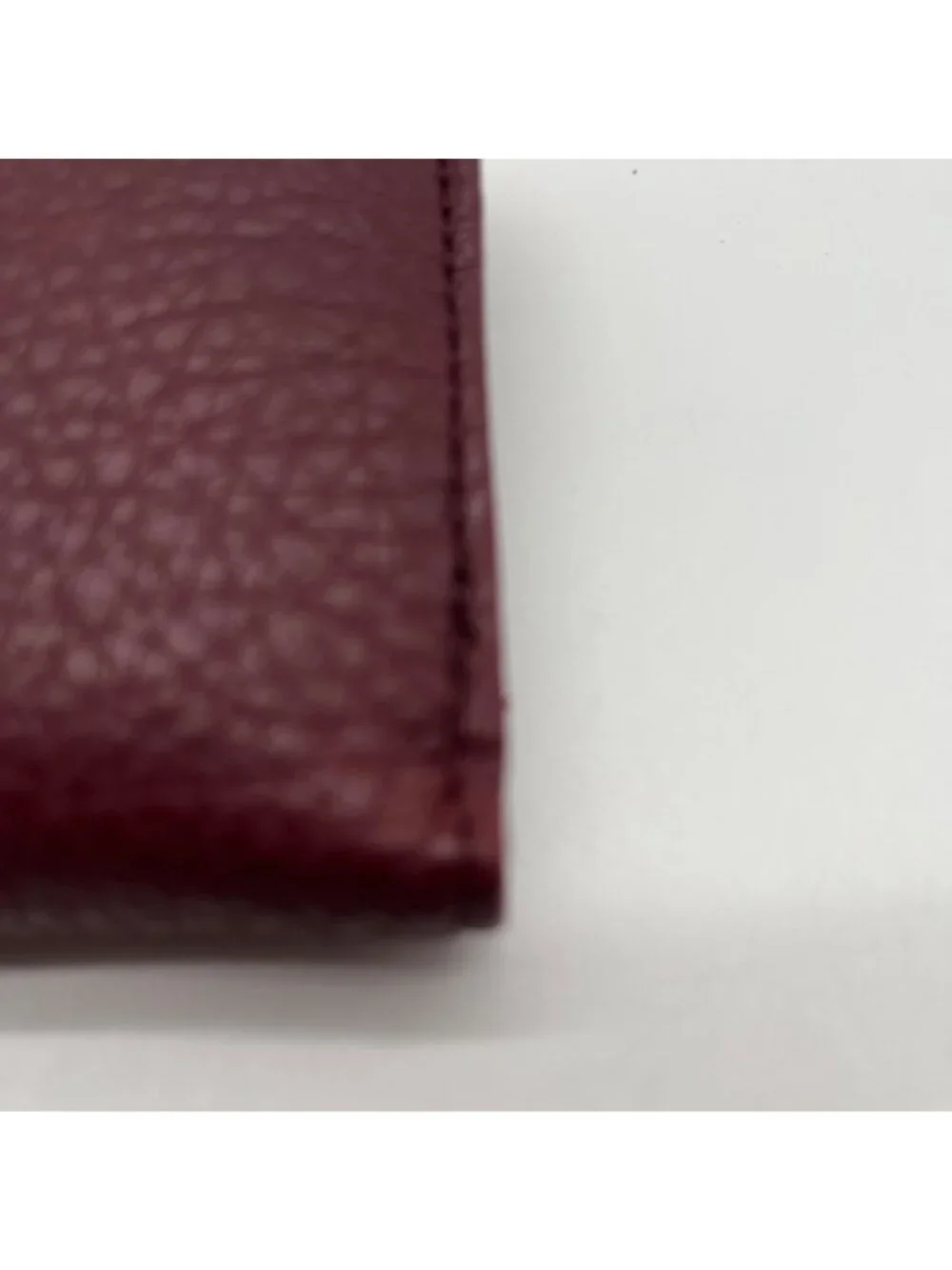 London Fog Burgundy Pebbled Faux Leather Wallet